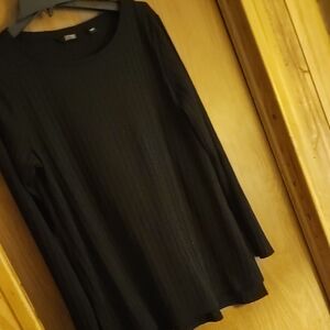 Dennis Basso Black Long Sleeve Dress